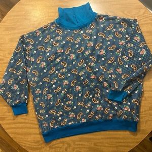 vintage paisley and floral sweater